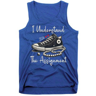 I Understand The Assignment Chucks And Pearls Kamala Harris 2024 Tank Top