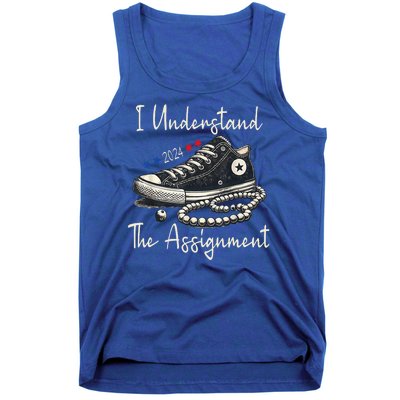 I Understand The Assignment Chucks And Pearls Kamala Harris 2024 Tank Top