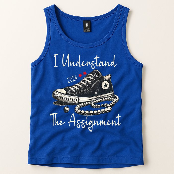 I Understand The Assignment Chucks And Pearls Kamala Harris 2024 Tank Top