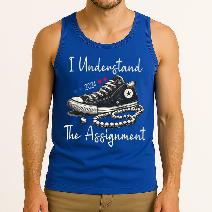 I Understand The Assignment Chucks And Pearls Kamala Harris 2024 Tank Top