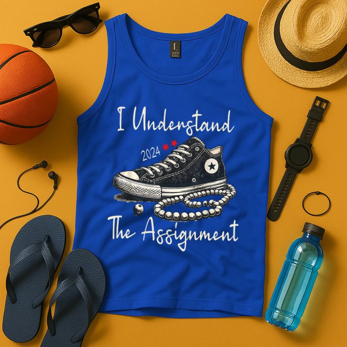 I Understand The Assignment Chucks And Pearls Kamala Harris 2024 Tank Top