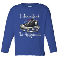 I Understand The Assignment Chucks And Pearls Kamala Harris 2024 Toddler Long Sleeve Shirt
