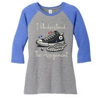 I Understand The Assignment Chucks And Pearls Kamala Harris 2024 Women's Tri-Blend 3/4-Sleeve Raglan Shirt