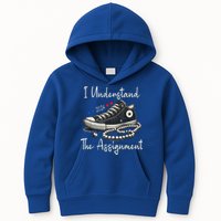 I Understand The Assignment Chucks And Pearls Kamala Harris 2024 Kids Hoodie