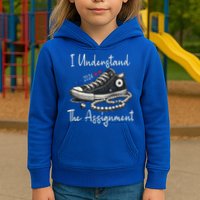 I Understand The Assignment Chucks And Pearls Kamala Harris 2024 Kids Hoodie