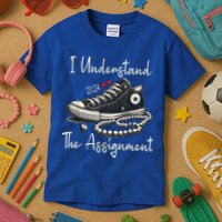 I Understand The Assignment Chucks And Pearls Kamala Harris 2024 Kids T-Shirt