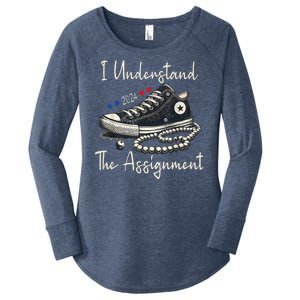 I Understand The Assignment Chucks And Pearls Kamala Harris 2024 Women's Perfect Tri Tunic Long Sleeve Shirt