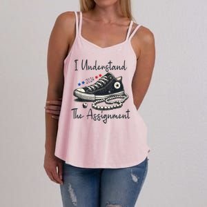 I Understand The Assignment Chucks And Pearls Kamala Harris 2024 Women's Strappy Tank