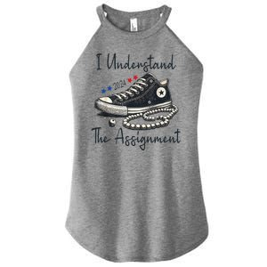 I Understand The Assignment Chucks And Pearls Kamala Harris 2024 Women's Perfect Tri Rocker Tank