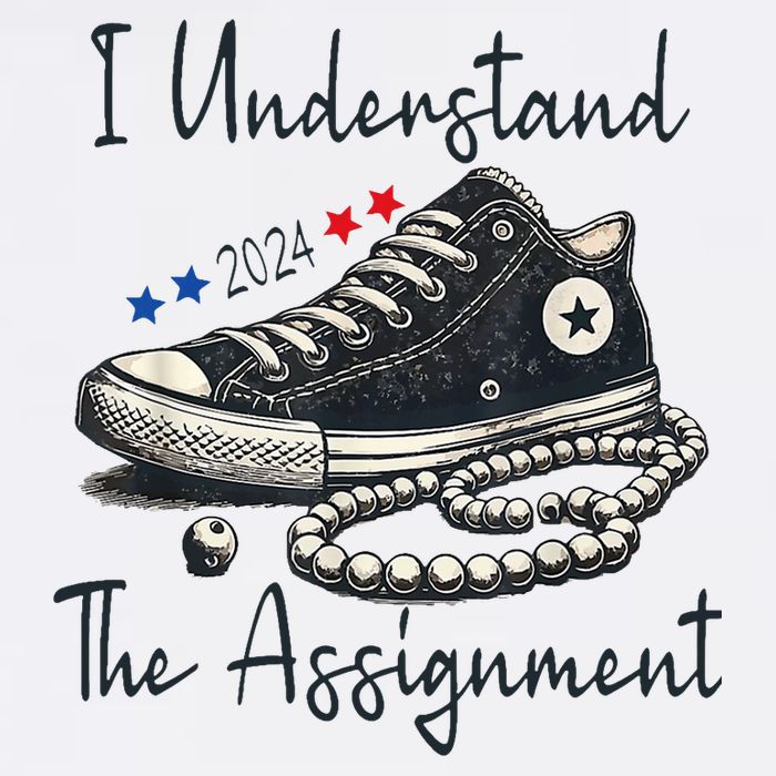 I Understand The Assignment Chucks And Pearls Kamala Harris 2024 Garment-Dyed Sweatshirt