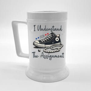 I Understand The Assignment Chucks And Pearls Kamala Harris 2024 Beer Stein