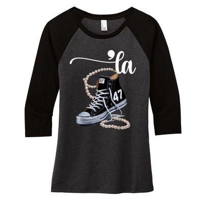 I Understand The Assignment Chucks And Pearls Election 2024 Women's Tri-Blend 3/4-Sleeve Raglan Shirt