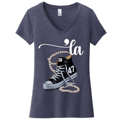 I Understand The Assignment Chucks And Pearls Election 2024 Women's V-Neck T-Shirt