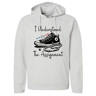 I Understand The Assignment Vote Blue Rally Kamala 2024 Performance Fleece Hoodie