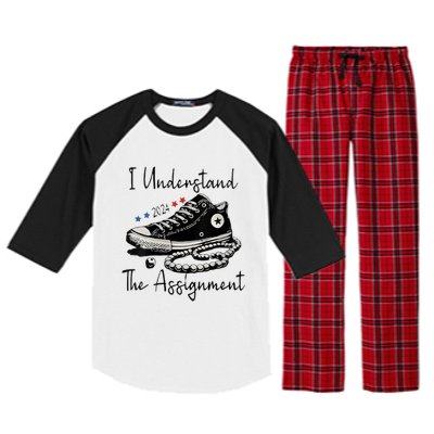 I Understand The Assignment Vote Blue Rally Kamala 2024 Raglan Sleeve Pajama Set