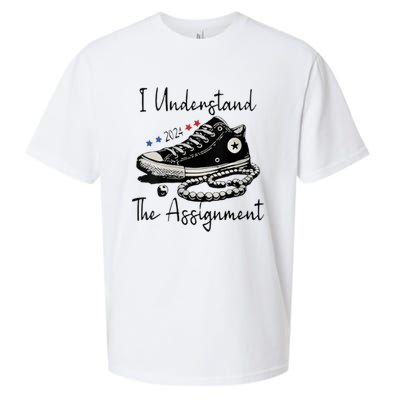 I Understand The Assignment Vote Blue Rally Kamala 2024 Sueded Cloud Jersey T-Shirt