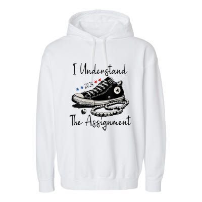 I Understand The Assignment Vote Blue Rally Kamala 2024 Garment-Dyed Fleece Hoodie