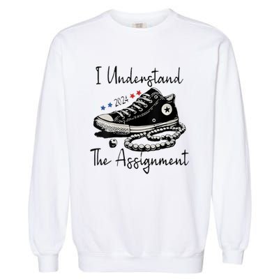 I Understand The Assignment Vote Blue Rally Kamala 2024 Garment-Dyed Sweatshirt