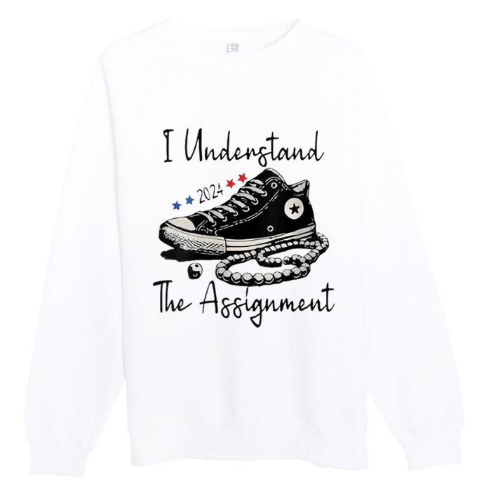 I Understand The Assignment Vote Blue Rally Kamala 2024 Premium Crewneck Sweatshirt