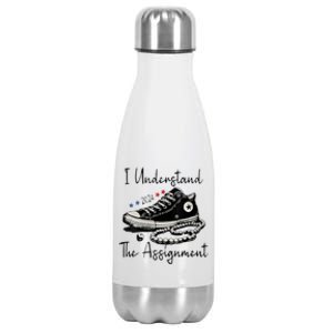 I Understand The Assignment Vote Blue Rally Kamala 2024 Stainless Steel Insulated Water Bottle