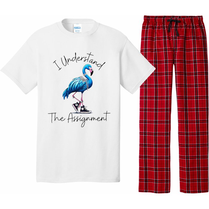 I Understand The Assignment Flamingo Chucks Comma La Gift Pajama Set