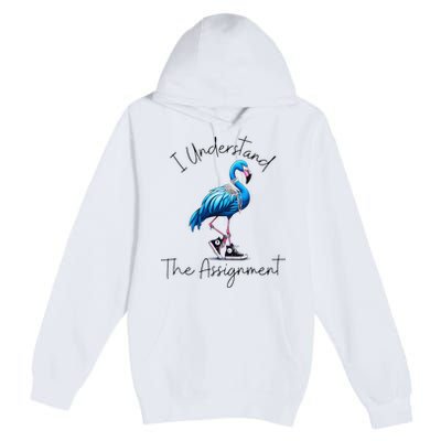 I Understand The Assignment Flamingo Chucks Comma La Gift Premium Pullover Hoodie