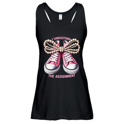 I Understand The Assignment Shoes & Pearl Kamala Harris Gift Ladies Essential Flowy Tank