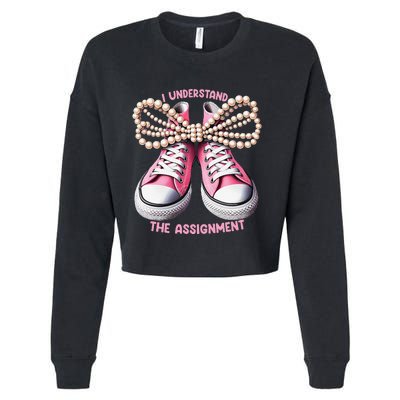 I Understand The Assignment Shoes & Pearl Kamala Harris Gift Cropped Pullover Crew