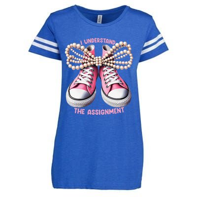 I Understand The Assignment Shoes & Pearl Kamala Harris Gift Enza Ladies Jersey Football T-Shirt