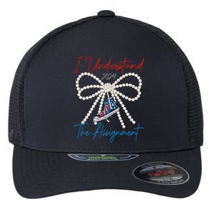 I Understand The Assignment 2024 Coquette Bow Girl Women Flexfit Unipanel Trucker Cap