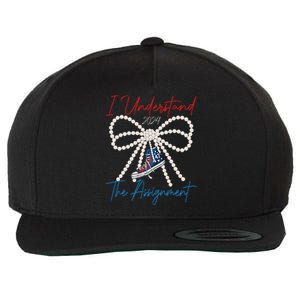 I Understand The Assignment 2024 Coquette Bow Girl Women Wool Snapback Cap