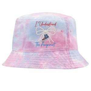 I Understand The Assignment 2024 Coquette Bow Girl Women Tie-Dyed Bucket Hat