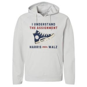 I Understand The Assignment Harris Walz 2024 Performance Fleece Hoodie