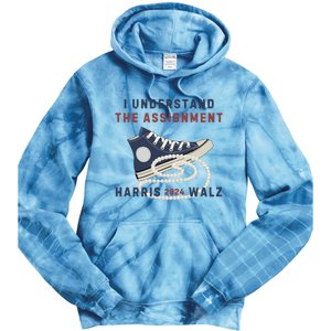 I Understand The Assignment Harris Walz 2024 Tie Dye Hoodie