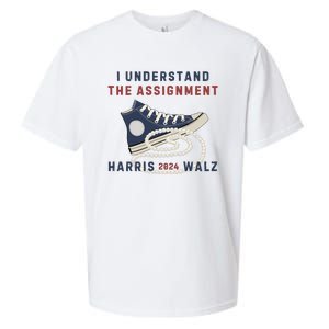 I Understand The Assignment Harris Walz 2024 Sueded Cloud Jersey T-Shirt