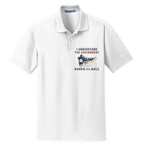 I Understand The Assignment Harris Walz 2024 Dry Zone Grid Polo