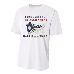 I Understand The Assignment Harris Walz 2024 Performance Sprint T-Shirt