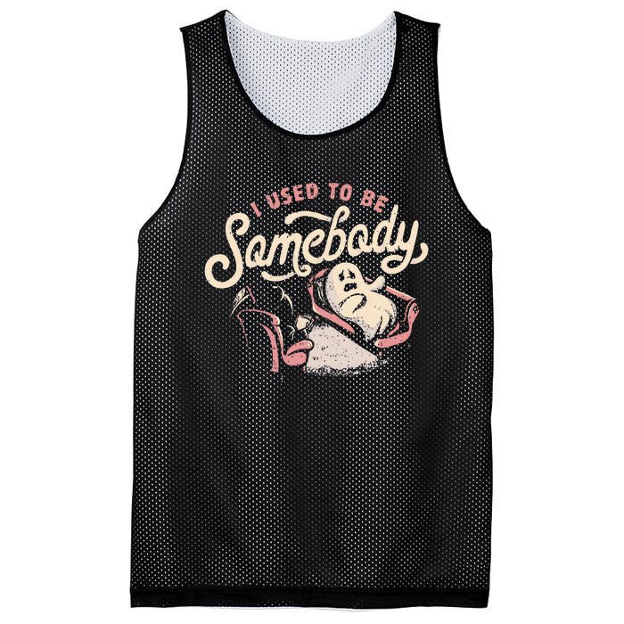 I Used To Be Somebody Funny Death And Ghost Halloween Mesh Reversible Basketball Jersey Tank