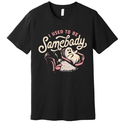 I Used To Be Somebody Funny Death And Ghost Halloween Premium T-Shirt