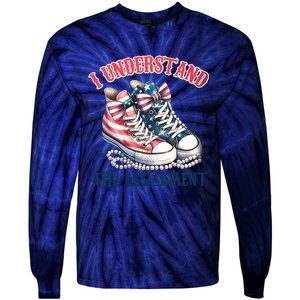 I Understand The Assignment Chucks And Pearls Election 2024 Tie-Dye Long Sleeve Shirt