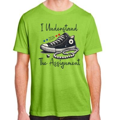 I Understand The Assignment Chucks And Pearls Kamala Harris Adult ChromaSoft Performance T-Shirt