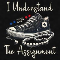 I Understand The Assignment Chucks And Pearls Kamala Harris Ladies PosiCharge Tri-Blend Wicking Tank