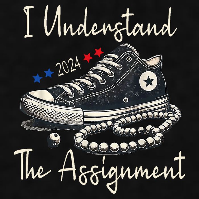 I Understand The Assignment Chucks And Pearls Kamala Harris Ladies PosiCharge Tri-Blend Wicking Tank