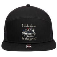 I Understand The Assignment Chucks And Pearls Kamala Harris 7 Panel Mesh Trucker Snapback Hat