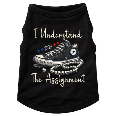 I Understand The Assignment Chucks And Pearls Kamala Harris Doggie Tank