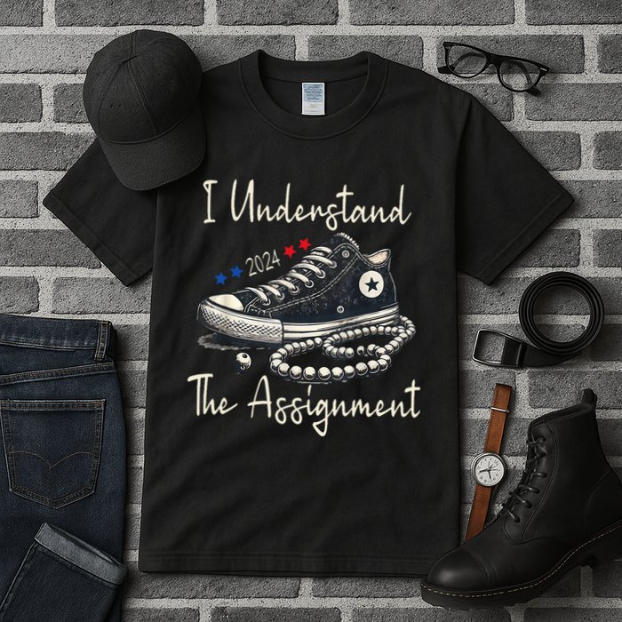 I Understand The Assignment Chucks And Pearls Kamala Harris Tall T-Shirt