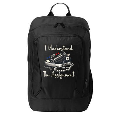 I Understand The Assignment Chucks And Pearls Kamala Harris City Backpack