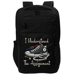 I Understand The Assignment Chucks And Pearls Kamala Harris Impact Tech Backpack