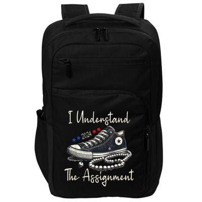 I Understand The Assignment Chucks And Pearls Kamala Harris Impact Tech Backpack