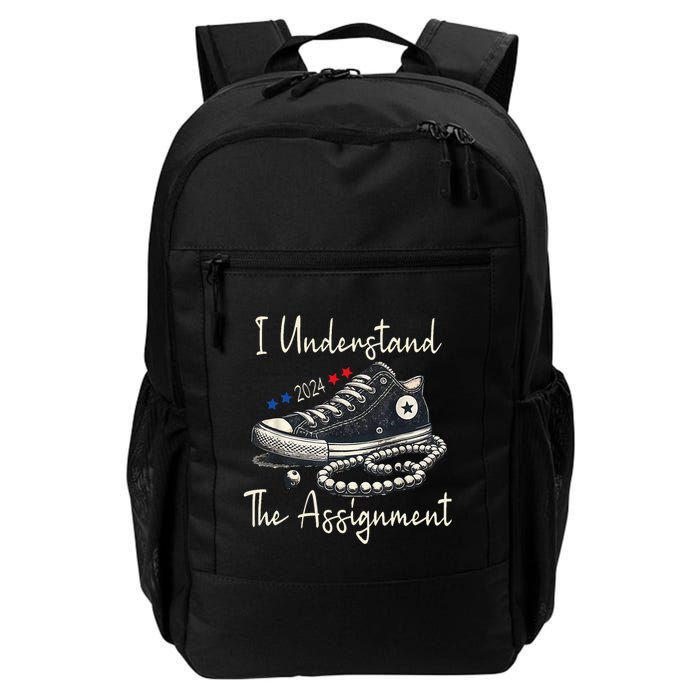 I Understand The Assignment Chucks And Pearls Kamala Harris Backpack